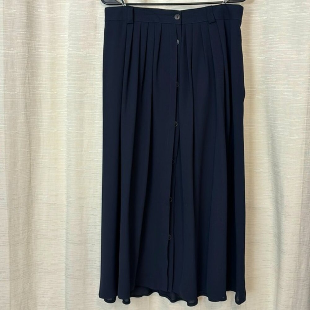 Hammer button down royal blue skirt waist 17 length